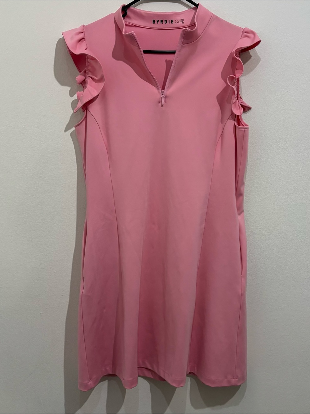Byrdie Golf Size Large Ruffle Pink Dress